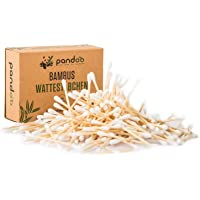 pandoo Hisopos de Algodón y Bambú Biodegradables de Cultivo Orgánico | Bastoncillo Ecológico y Versátil | Aplicadores…